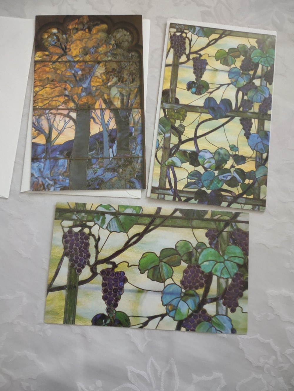 Tiffany Studios Stained Glass Art Greeting Cards
